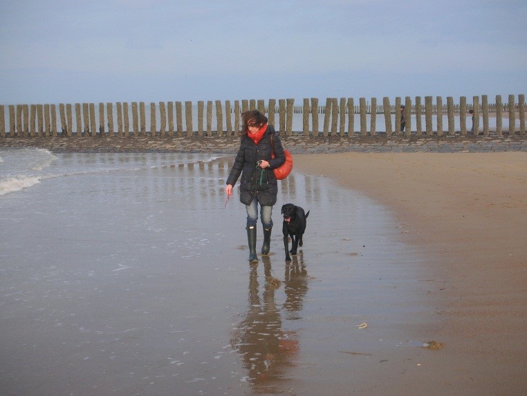 Danielle Dergent met haar hond